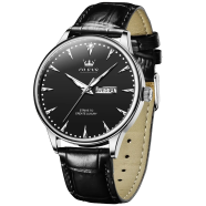 OLEVS 2933 PU Leather Analog Wrist Watch For Men image