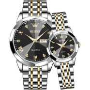 OLEVS 9931 New Exclusive Design Coupe 2 Pcs Watch for Men and Women image