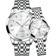 OLEVS 9931 New Exclusive Design Coupe 2 Pcs Watch for Men and Women image