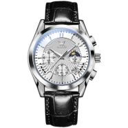 OLEVS Latest Model Leather Strap Fashion Watch For Men image