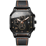 OLEVS OEM LOGO skeleton design waterproof fashion custom mens wrist watch oem quartz Men's watch - 9950