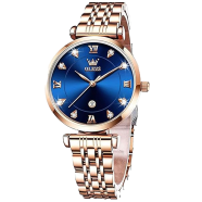 OLEVS Women's Waterproof Popular Analog Quartz Fashion Simple Women Watch Crystal Arabic Roman Dial Date Day Business Wrist Watch Stainless Steel Band Easy Read Watch image