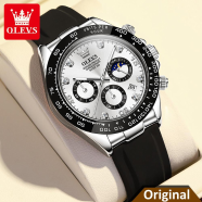 OLEVS luxury quartz Wristwatches Men Sport Watches High Quality chronograph 3 dials business Gents Mens Quartz Watch image