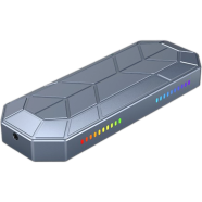 ORICO RGB SSD Enclosure NVMe M2 with Lighting M2VG01-C3-GY image