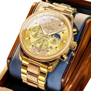 Olevs 3645 Stainless Steel Chronograph Wrist Watch For Men image