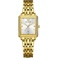 Olevs 9995 Golden Stainless Steel Analog Wrist Watch For Women image