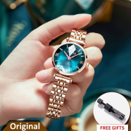 Olevs Diamond Mirror Wrist Watch for Women image