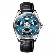 Olevs Football Watch Leather Analog Wrist Watch For Men image