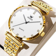 Olevs Men's Watches Simple Fashion Original Quartz Watch for Man Waterproof Stainless Steel Daily Wear Modest Luxury 5596 New image