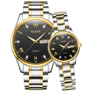 Olevs Couple Waterproof Stainless Steel Watch image
