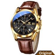 Olevs quartz wrist waterproof leather watch image