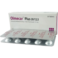 Olmecar Plus 20 mg 12.5 mg Tablet 10's Strip image
