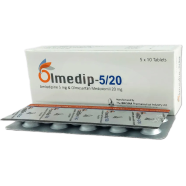 Olmedip 5 mg, 20 mg Tablet 10's Strip image