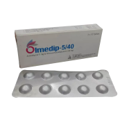 Olmedip 5 mg, 40 mg Tablet 10's Strip image