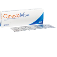 Olmesta M 5 mg , 40 mg Tablet 10's Strip image