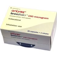 Onbrez Breezhaler 150 mcg Inhalation Capsule 10's strip image