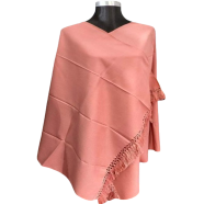 One Colour Woolen Shawl Or Chador For Girls and Women - Light Pink image
