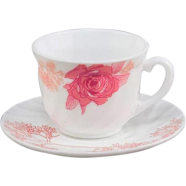 Opal Glass Cup and Saucer 12 Pcs Set image