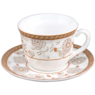 Opal Glass Cup and Saucer 12 Pcs Set image