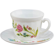 Opal Glass Cup and Saucer 1 Pcs image
