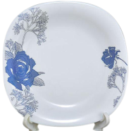 Opal Glass Dessert Plate Square Shape, 8.5inch image