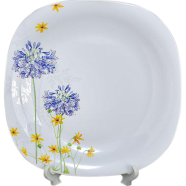 Opal Glass Dessert Plate Square Shape, 8.5inch image