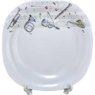 Opal Glass Dessert Plate Square Shape, 8.5inch image