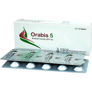 Orabis 5 mg Tablet 10's Strip image