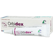 Orbidex 0.05 Percent Ophthalmic Ointment 3 gm tube image