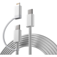 Original 60W USB-C to type C and Lightning pd 2 IN 1 Cable image