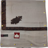 Original Kashmiri Pashmina Pure Wool Gents, Men Shawl in Medium Border image