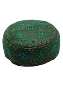 Original Pakistani Tupi - Deep Green (Any Design) - Size - 54
