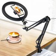 Overhead Video Stand with 10 inch Ring Light and Phone Mount for Drawing, Cooking Video, Facebook, YouTube Live Streaming image