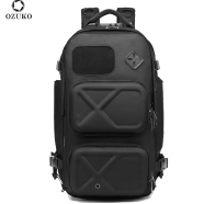 Ozuko 9309 Designer Luxury Travel Bags Luggage Mochilas Tacticas Militar Antirrobo Usb Hiking Backpack Bag (52*28*24cm 2.6 kg With Waist Bag) image