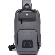 Ozuko 9420 Single Shoulder Crossbody Bag (Grey) image