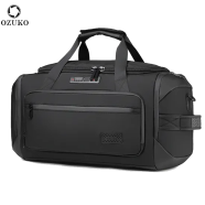 Ozuko 9709 55 Liter Travel Bag Waterproof Portable Weekender Duffel Bag With Shoes Compartment Business Travel Bag Luggage For Men (28*36*57cm,1.2 kg) image