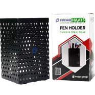 PH Black Color Square Shape Metalic Pen Holder image