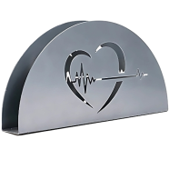 PH Heartfelt Metal Silver Tissue Holder image