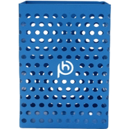 PH Metal Blue Dotted Square Pen Holder image