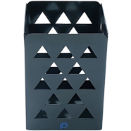 PH PH Metal Black Triangle Pattern Square Pen Holder image