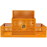 PH Sunny Yellow Metal Desk Organizer Multi Card and Pen Holder image