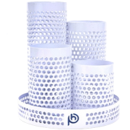 PH White Multi-Round Metal Pen Holder image