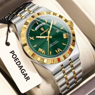 Poedagar 675 Men’s Quartz Watch | Stainless Steel | Imported Movement | Waterproof | Poedagar 675 Men’s Quartz Watch | Stainless Steel | Imported Movement | Waterproof | Gold Green image