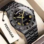 Poedagar 675 Men’s Quartz Watch | Stainless Steel | Imported Movement | Waterproof | Poedagar 675 Men’s Quartz Watch | Stainless Steel | Imported Movement | Waterproof | Black image