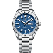 POEDAGAR 683 Watch for Man Elegant Date Week Waterproof Luminous Men Watch Quartz Stainless Steel Sports Men's Watches image
