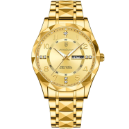 POEDAGAR 858 Stainless Steel Men's Luxury Week Date Luminous Quartz Watch For Men image