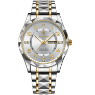 POEDAGAR 858 Stainless Steel Men's Luxury Week Date Luminous Quartz Watch For Men image