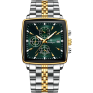 POEDAGAR 866 Luxury Square Chronograph Men’s Watch image