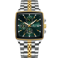 POEDAGAR 866 Luxury Square Chronograph Men’s Watch image