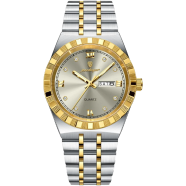 POEDAGAR 872 Luminous Stainless Watch- Silver Gold And Gray image